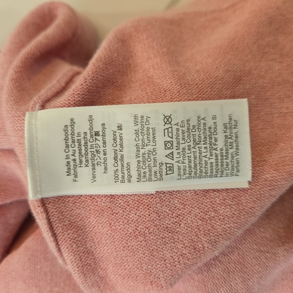 J. Crew 100% Cotton Baby Pink Crewneck Pullover Sweater Size Large - Picture 7 of 7